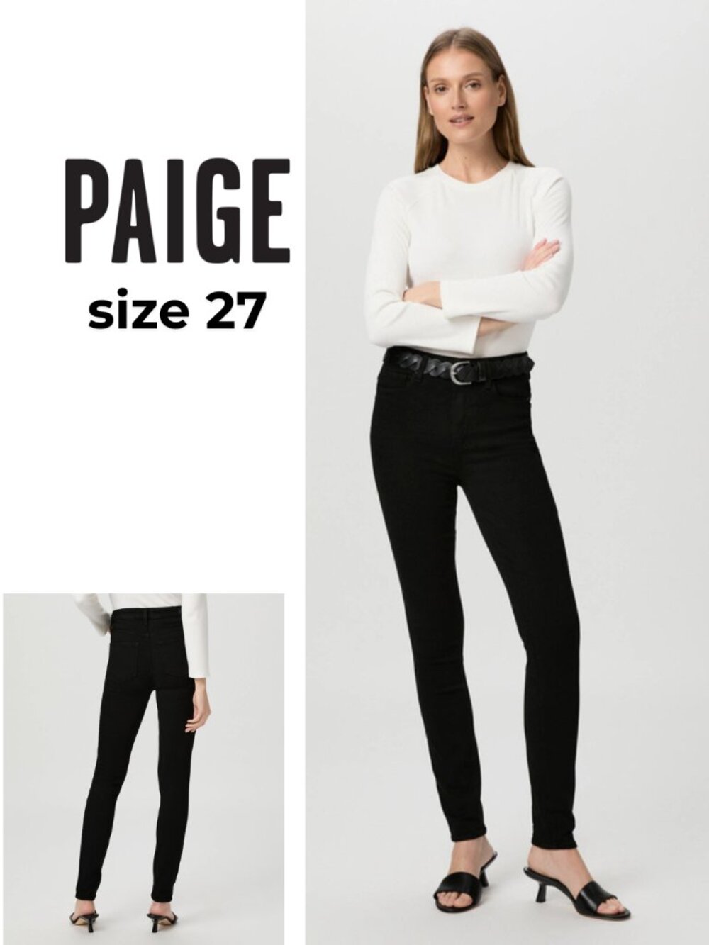 PAIGE Margot Ultra Skinny Jean High Rise Stretch MADE IN USA 🇺🇸